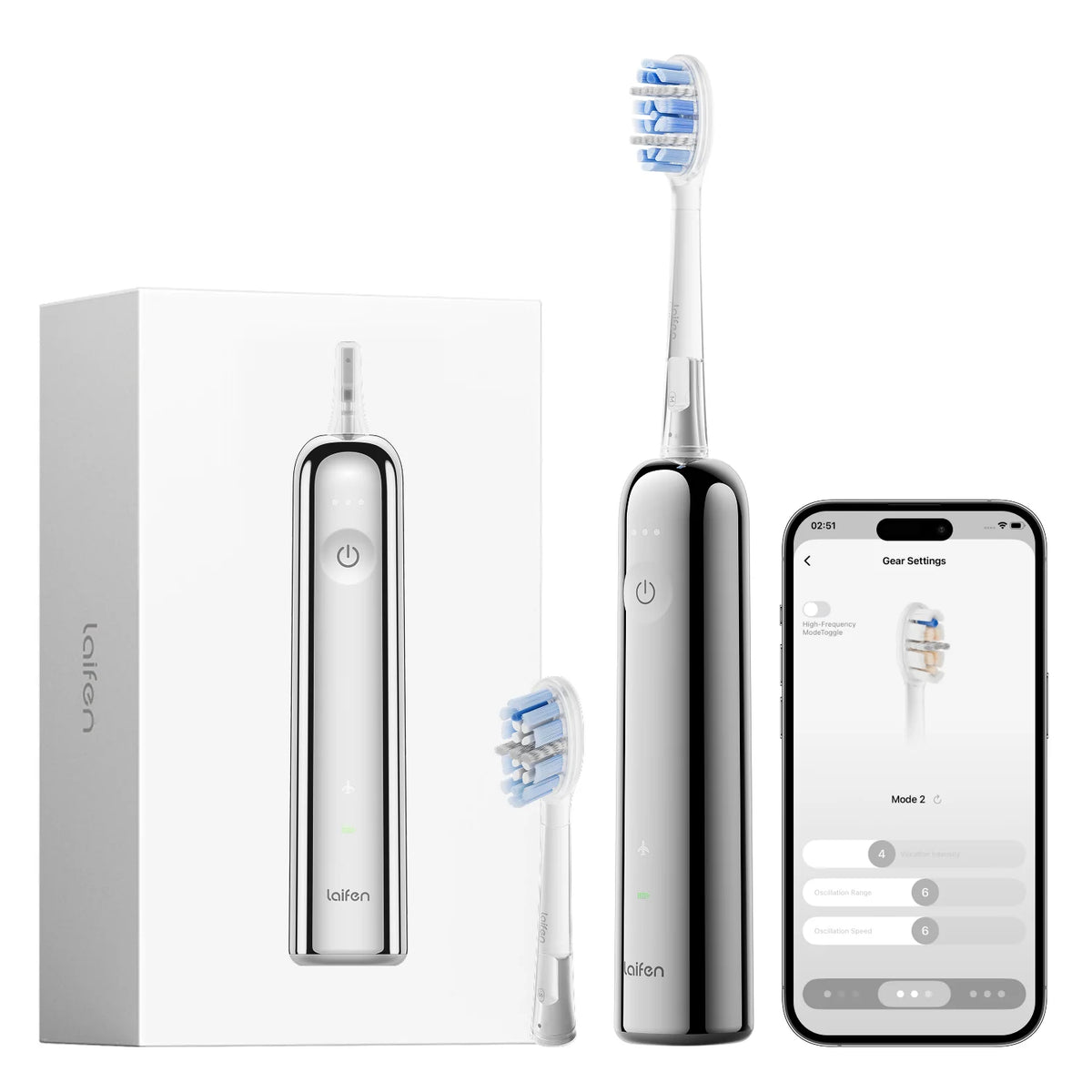 מברשת שיניים חשמלית Laifen Wave Pro מנירוסטה